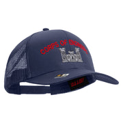 Licensed US Army Corps of Engineers Embroidered Solid Cotton Twill Mesh Prostyle Cap - Navy OSFM