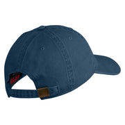 AFMC Air Force Materiel Command Veteran Embroidered Washed Solid Pigment Dyed Cotton Twill Brass Buckle Cap - Navy OSFM