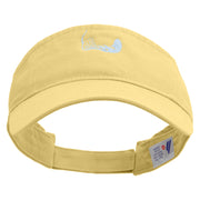 Fish Stingray Embroidered Cotton Twill Washed Soft Visors - Butter OSFM