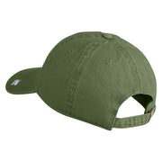 AFMC Air Force Materiel Command Veteran Embroidered Washed Solid Pigment Dyed Cotton Twill Brass Buckle Cap - Olive OSFM