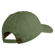 AFMC Air Force Materiel Command Veteran Embroidered Washed Solid Pigment Dyed Cotton Twill Brass Buckle Cap - Olive OSFM