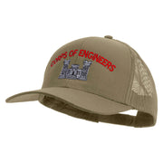 Licensed US Army Corps of Engineers Embroidered Solid Cotton Twill Mesh Prostyle Cap - Khaki OSFM