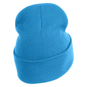 Do What You Love Embroidered 12" Cuffed Knit Long Beanie - Carolina Blue OSFM