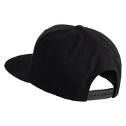 Cringe Stamp Embroidered Wool Blend Prostyle Snapback Cap - Black OSFM