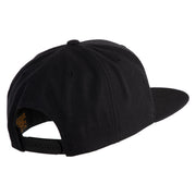Cringe Stamp Embroidered Wool Blend Prostyle Snapback Cap - Black OSFM