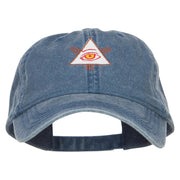 All Seeing Eye Embroidered Washed Cap