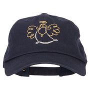 Glitter Angel Embroidered Unstructured Washed Cap