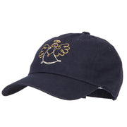 Glitter Angel Embroidered Unstructured Washed Cap