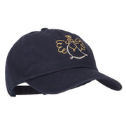 Glitter Angel Embroidered Unstructured Washed Cap