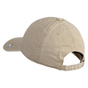 8 AF Eighth Air Force Veteran Embroidered Washed Solid Pigment Dyed Cotton Twill Brass Buckle Cap - Khaki OSFM