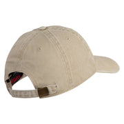 8 AF Eighth Air Force Veteran Embroidered Washed Solid Pigment Dyed Cotton Twill Brass Buckle Cap - Khaki OSFM