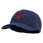 Rhode Island Logo Embroidered Low Profile Dyed Cotton Twill Cap - Navy OSFM