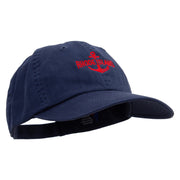 Rhode Island Logo Embroidered Low Profile Dyed Cotton Twill Cap - Navy OSFM