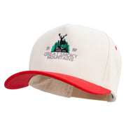 Great Smoky Mountains Embroidered Premium Pro Style 5 Panels Cap - Red-Stone OSFM