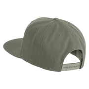 Cringe Stamp Embroidered Wool Blend Prostyle Snapback Cap - Silver OSFM