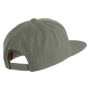 Cringe Stamp Embroidered Wool Blend Prostyle Snapback Cap - Silver OSFM