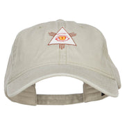 All Seeing Eye Embroidered Washed Cap