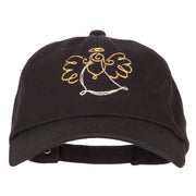 Glitter Angel Embroidered Unstructured Washed Cap