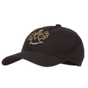 Glitter Angel Embroidered Unstructured Washed Cap