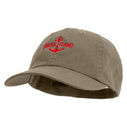 Rhode Island Logo Embroidered Low Profile Dyed Cotton Twill Cap - Olive OSFM