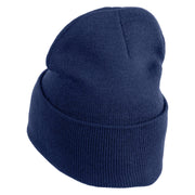 No Bad Days Bubble Letters Embroidered 12" Long Beanie - Navy OSFM