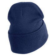 No Bad Days Bubble Letters Embroidered 12" Long Beanie - Navy OSFM