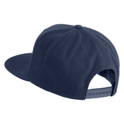 Cringe Stamp Embroidered Wool Blend Prostyle Snapback Cap - Navy OSFM