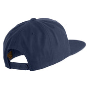Cringe Stamp Embroidered Wool Blend Prostyle Snapback Cap - Navy OSFM