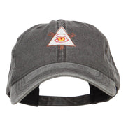 All Seeing Eye Embroidered Washed Cap