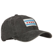 Chicago Flag Embroidered Unstructured Cotton Cap