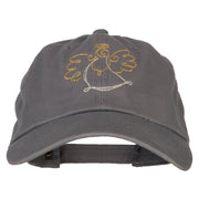 Glitter Angel Embroidered Unstructured Washed Cap