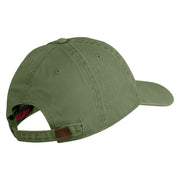 8 AF Eighth Air Force Veteran Embroidered Washed Solid Pigment Dyed Cotton Twill Brass Buckle Cap - Olive OSFM