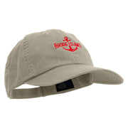 Rhode Island Logo Embroidered Low Profile Dyed Cotton Twill Cap - Putty OSFM