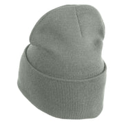 No Bad Days Bubble Letters Embroidered 12" Long Beanie - Grey OSFM
