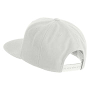 Cringe Stamp Embroidered Wool Blend Prostyle Snapback Cap - White OSFM