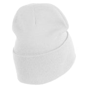 No Bad Days Bubble Letters Embroidered 12" Long Beanie - White OSFM