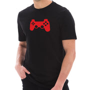 Game Controller Graphic Design Short Sleeve Cotton Jersey T-Shirt