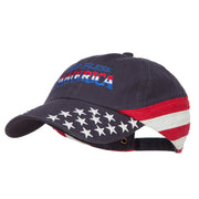 God Bless America Embroidered Star Bill USA Cap