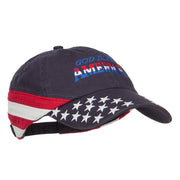 God Bless America Embroidered Star Bill USA Cap