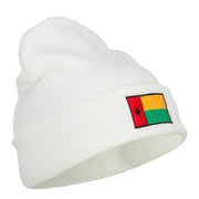 Guinea Bissau Flag Embroidered Long Beanie