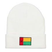 Guinea Bissau Flag Embroidered Long Beanie