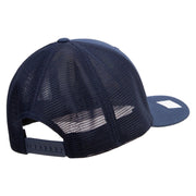 Licensed US Navy Veteran Embroidered Flexfit Mesh Trucker Cap - Navy OSFM