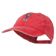 Golf Ball on Golf Tee Embroidered Washed Cotton Cap