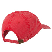 Golf Ball on Golf Tee Embroidered Washed Cotton Cap