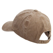 Dragon Blood Tree Embroidered Unstructured Pigment Dyed Cotton Cap - Khaki OSFM