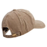 Dragon Blood Tree Embroidered Unstructured Pigment Dyed Cotton Cap - Khaki OSFM