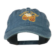 Good Times Beer Image Embroidered Washed Cap