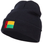 Guinea Bissau Flag Embroidered Long Beanie