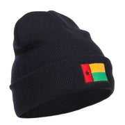 Guinea Bissau Flag Embroidered Long Beanie