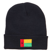 Guinea Bissau Flag Embroidered Long Beanie